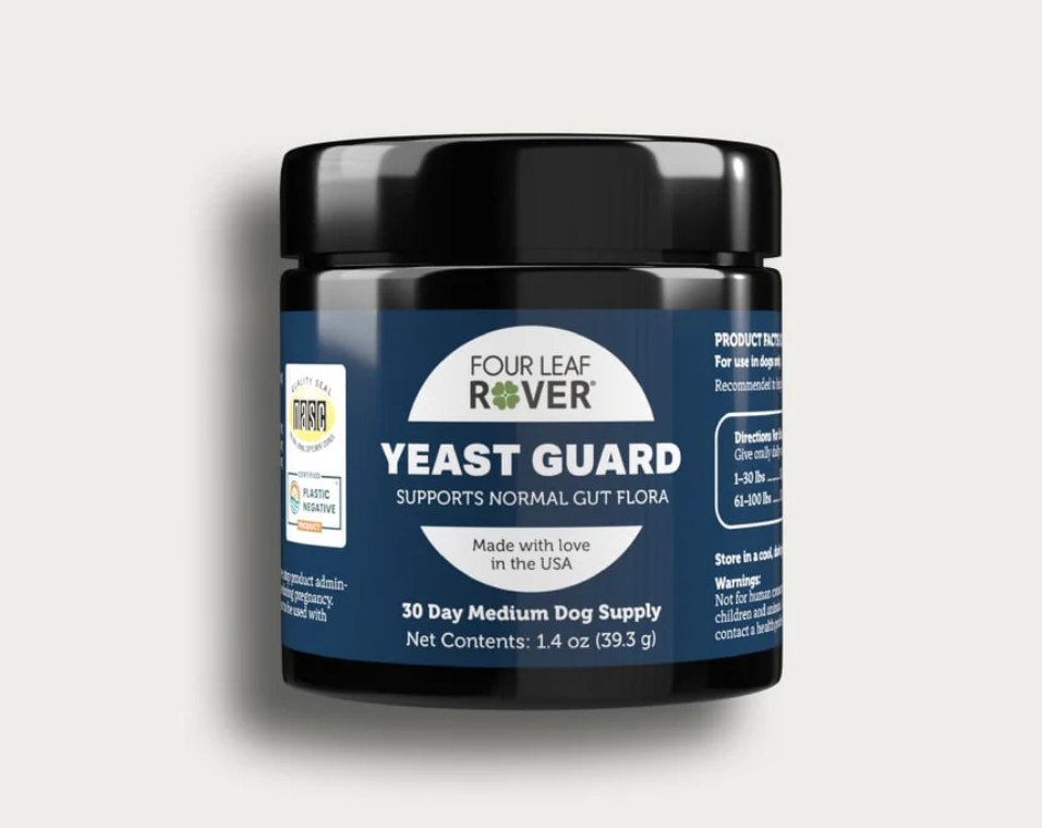 Four Leaf Rover Yeast Guard for dogs.